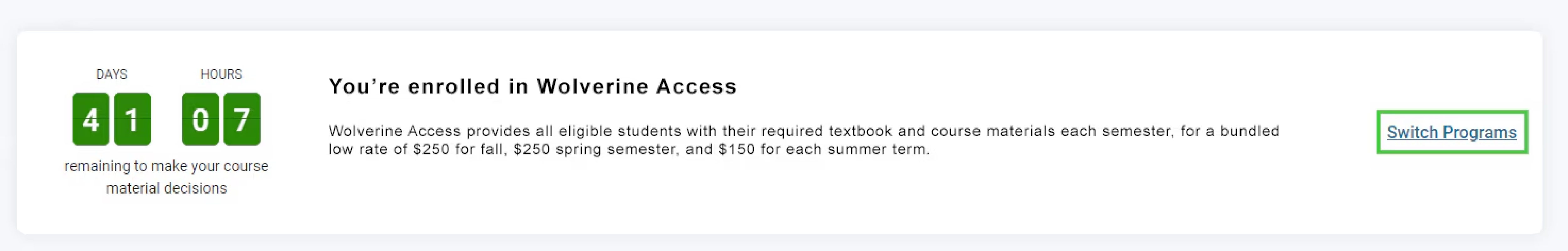 You're now enrolled